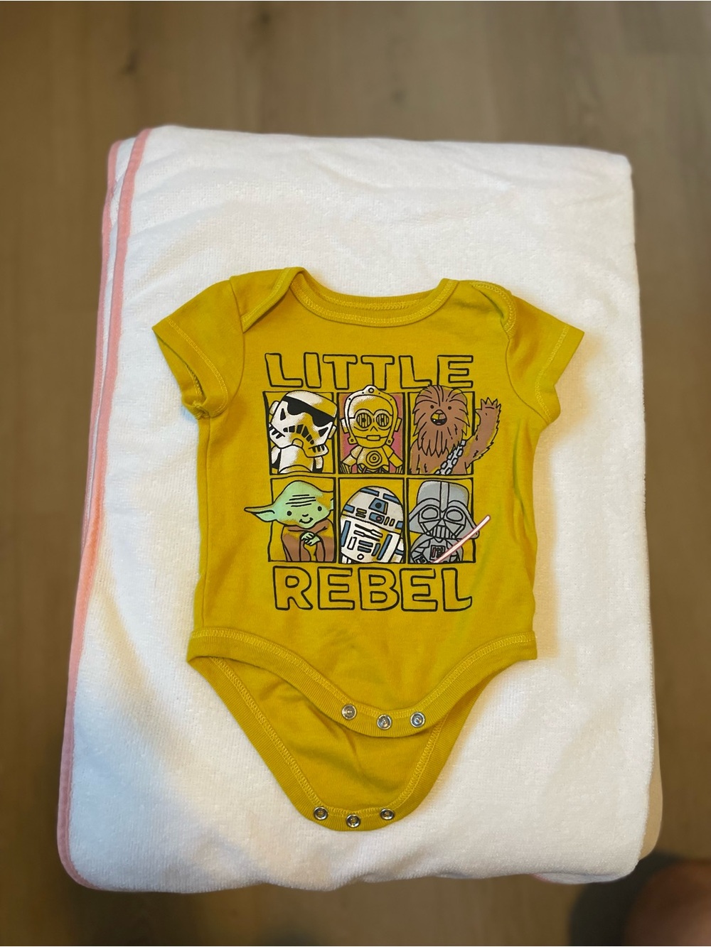 Star Wars Yellow "Little Rebel" Baby One-Piece